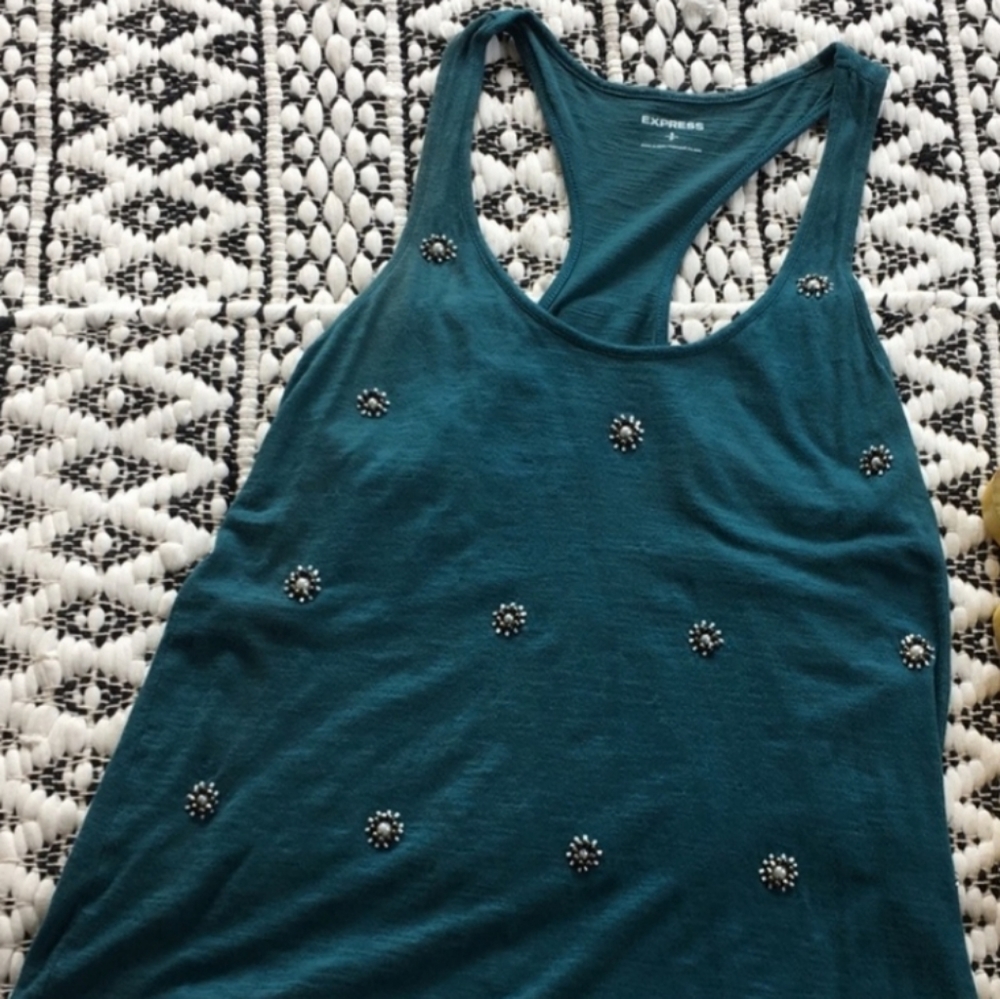 Express Teal Racerback Tank